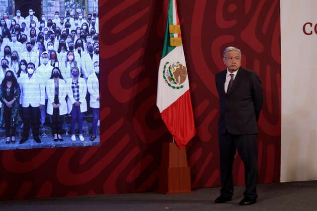 President of Mexico in conference before the media December 27, 2022, Mexico City, Mexico: Mexican President Andres Manuel Lopez Obrador during a conference with reporters at the National Palace in Mexico City, Mexico on December 27, 2022 in Mexico City, Mexico (Photo by Luis Barron Eyepix Group). Copyright: xLuisxBarronx xEyepixxGroupx LB_20221227_AMLO4
