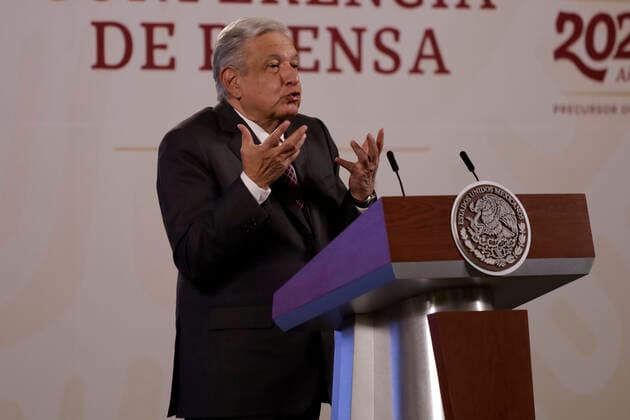 President of Mexico in conference before the media December 27, 2022, Mexico City, Mexico: Mexican President Andres Manuel Lopez Obrador during a conference with reporters at the National Palace in Mexico City, Mexico on December 27, 2022 in Mexico City, Mexico (Photo by Luis Barron Eyepix Group). Copyright: xLuisxBarronx xEyepixxGroupx LB_20221227_AMLO22