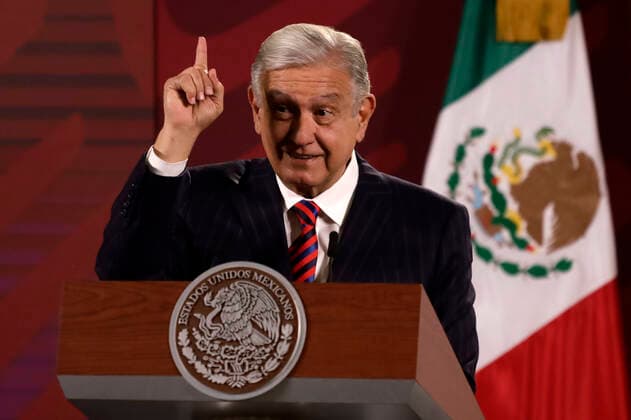 Mexiko, Präsident Andres Manuel Lopez Obrador Pressekonferenz in Mexiko-Stadt President of Mexico in conference before the media December 29, 2022, Mexico City, Mexico: Mexican President Andres Manuel Lopez Obrador during a conference with reporters at the National Palace in Mexico City, Mexico on December 29, 2022 in Mexico City, Mexico (Photo by Luis Barron Eyepix Group). Copyright: xLuisxBarronx xEyepixxGroupx _MG_3247