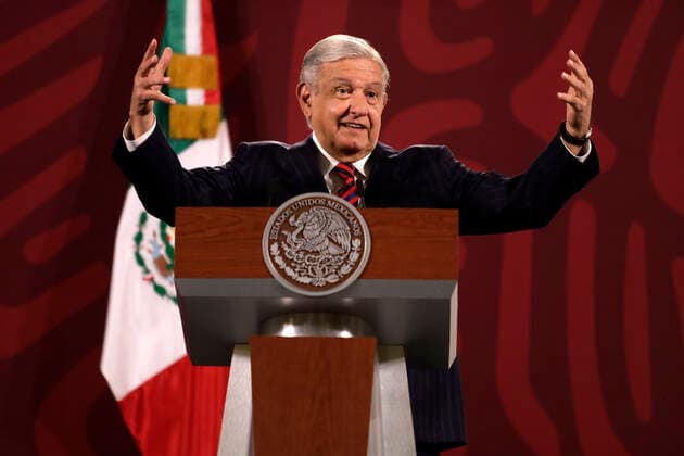 Mexiko, Präsident Andres Manuel Lopez Obrador Pressekonferenz in Mexiko-Stadt President of Mexico in conference before the media December 29, 2022, Mexico City, Mexico: Mexican President Andres Manuel Lopez Obrador during a conference with reporters at the National Palace in Mexico City, Mexico on December 29, 2022 in Mexico City, Mexico (Photo by Luis Barron Eyepix Group). Copyright: xLuisxBarronx xEyepixxGroupx _MG_3282