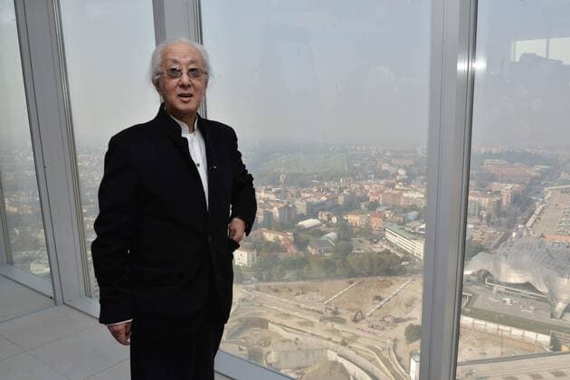 City Life, Isozaki tower, meeting with the architect Arata Isozaki. (Milan - 2014-10-29, Luca Matarazzo) ps the photo can be used in respect of the context in which it was taken, and without defamatory intent of the decorum of the people represented Editorial Usage Only  Copyright: xLucaxMatarazzox xIPAx Agenzia_Fotogramma_FGR3713314