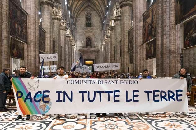 Bilder des Jahres 2023, News 01 Januar News Themen der Woche KW52 News Bilder des Tages Milan - Mass for the World Day of Peace with the Eucharist presided over by the vicar general, mgr. Franco Agnesi, with the homily of Msgr. Luca Bressan Editorial Usage Only  Copyright: xMariaxParmigianix xIPAx Agenzia_Fotogramma_FGR3714488