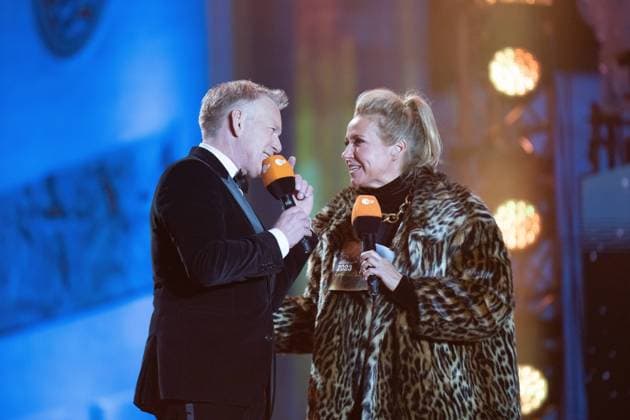 Johannes B Kerner, Andrea Kiewel New Years Eve Party at the Brandenburg Gate Celebrate at the Gate 2022 2023 Berlin Berlin GER