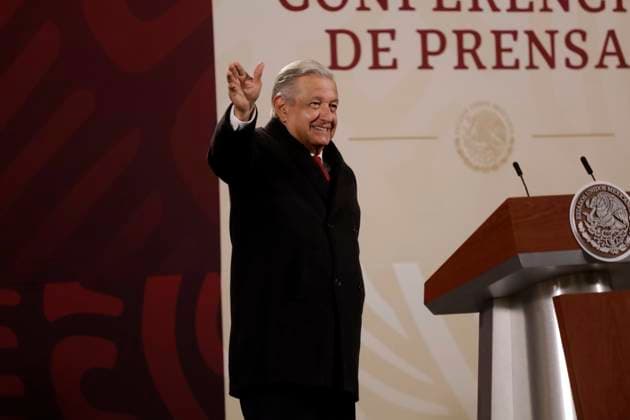 President of Mexico holds first press conference of 2023 January 2, 2023, Mexico City, Mexico: Mexican President Andres Manuel Lopez Obrador held his first press conference of 2023 before reporters at the National Palace in Mexico City, Mexico. on January 2, 2023 in Mexico City, Mexico (Photo by Luis Barron Eyepix Group). Copyright: xLuisxBarronx xEyepixxGroupx LB_20230102_AMLO_1