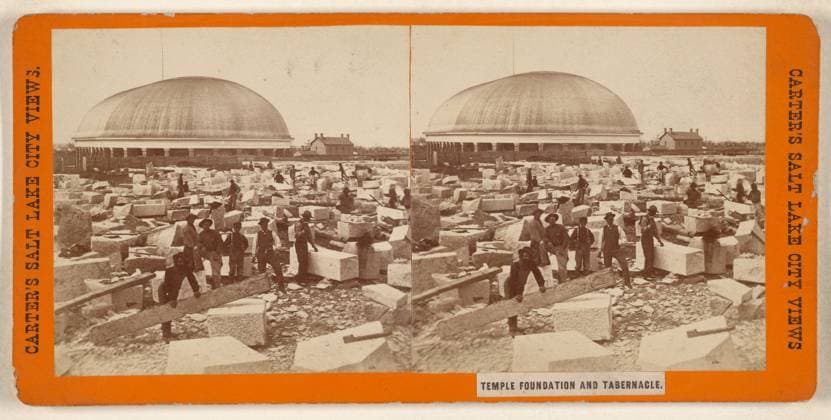 RECORD DATE NOT STATED Temple Foundation and Tabernacle. Salt Lake City, Utah. Charles William Carter (American, 1832 - 1918) Copyright: xpiemagsx gb33574 !ACHTUNG AUFNAHMEDATUM GESCHÄTZT!