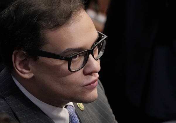 Rep-elect George Santos, R-NY, waits in the chamber as voting for Speaker of the House continues at the U.S. Capitol in Washington, DC on Wednesday, January 4, 2023.  WAS20230104720 KENxCEDENO