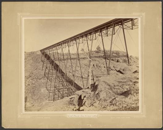RECORD DATE NOT STATED Dale Creek Iron Viaduct, Union Pacific Railroad. C.R. Savage (American, born England, 1832 - 1909) Copyright: xpiemagsx gb57136 !ACHTUNG AUFNAHMEDATUM GESCHÄTZT!