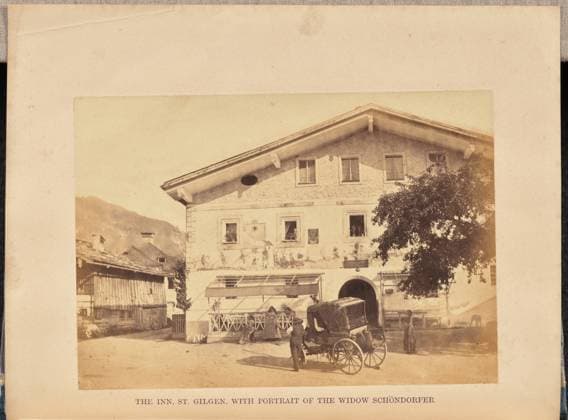 RECORD DATE NOT STATED The Inn, Saint Gilgen, with Portrait of the Widow Schöndorfer. Francis Frith (English, 1822 - 1898) Copyright: xpiemagsx gb62217 !ACHTUNG AUFNAHMEDATUM GESCHÄTZT!