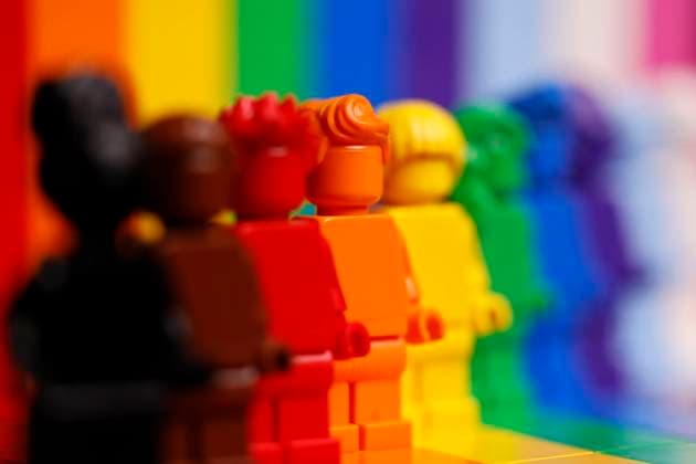 The Lego set Everyone is Special features figurines and terminal blocks in the colors of the Progress Pride Flag and is promoted as a tribute to positive and warm-hearted thinking and action The LEGO Group also has an explicit goal of becoming even more diverse and inclusive and making everyone feel part of the comm Copyright: xChristophxHardtx