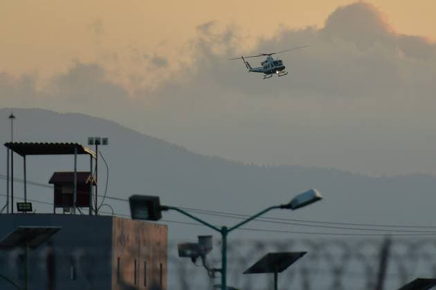 Ovidio Guzman is admitted to the maximum security prison ˜El altiplano January 05 in Almoloya de Juarez, Mexico : Elements of the Mexican Army in the company of the National Guard arrived at the Federal Center for Social Readaptation 1 El Altiplano where Ovidio Guzman alias El Raton son Joaquin Guzman Loera alias El Chapo was admitted by helicopter. on January 05 in Almoloya de Juarez, MÃ xico. (Photo by Arturo Hernandez Eyepix Group) Copyright: xArturoxHernandezx xEyepixxGroupx AH_050123_01