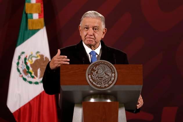 President of Mexico, report on the capture of drug trafficker Ovidio Guzman Lopez January 6, 2023, Mexico City, Mexico: Mexican President Andres Manuel Lopez Obrador at the report on the capture of drug trafficker Ovidio Guzman Lopez, son of Joaquin El Chapo Guzman Lopez, before reporters at the National Palace in Mexico City from Mexico. on January 6, 2023 in Mexico City, Mexico. (Photo by Luis Barron Eyepix Group). Copyright: xLuisxBarronx xEyepixxGroupx LB_20230106_AMLO_NARCO8