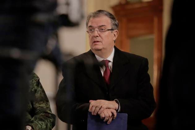Mexico Politics Marcelo Ebrard, secretary of foreign relations, during a morning press conference at the National Palace in Mexico City, after the recapture of Ovidio Guzman, son of drug trafficker Joaquin El Chapo Guzman, which occurred on January 5, 2023 in the State of Sinaloa, later transferred to the capital of the country and finally to the maximum security prison of El Altiplano in Toluca, State of Mexico. Mexico City Mexico City Mexico  Copyright: xGerardoxVieyrax originalFilename: vieyra-notitle230106_npbFL.jpg