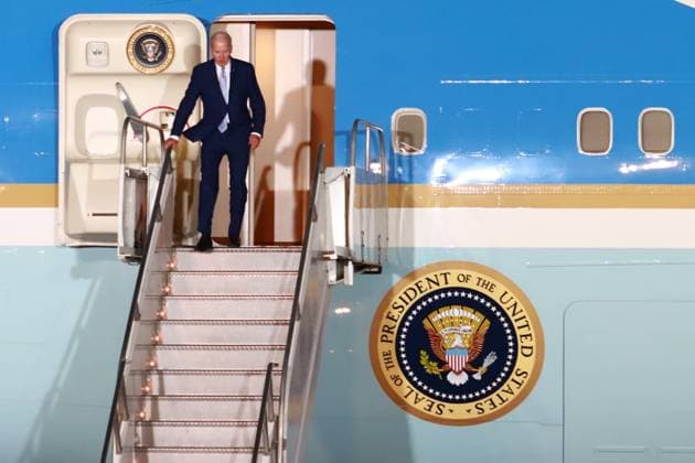 January 08, 2023 in Mexico City, Mexico: President of the United States of America; Joseph Biden land at Felipe Angeles International Airport for the X North American Leaders Summit. January 08, 2023 in Mexico City, Mexico. Mexico City Mexico - ZUMAe321 20230109_zia_e321_100 Copyright: xCarlosxSantiagox