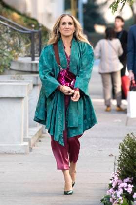 Bilder des Jahres 2023, Entertainment 01 Januar Entertainment Themen der Woche KW02 Entertainment Bilder des Tages Sarah Jessica Parker bei den Dreharbeiten zur HBO Max Streaming-Serie And Just Like That.... , der Nachfolgeserie zu Sex and the City in der Upper East Side. New York, 09.01.2023 *** Sarah Jessica Parker filming the HBO Max streaming series And Just Like That , the follow-up series to Sex and the City in Upper East Side New York, 09 01 2023. Foto:xM.xCranex xFuturexImage
