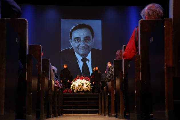 Entertainment Themen der Woche KW02 Entertainment Bilder des Tages RUSSIA, MOSCOW - JANUARY 10, 2023: A mourning ceremony for Leonid Erman, former director at the Sovremennik Theatre and the Chekhov Moscow Art Theatre, is held at the Sovremennik Theatre. Erman died on January 7 aged 96. Vyacheslav Prokofyev TASS  56752285