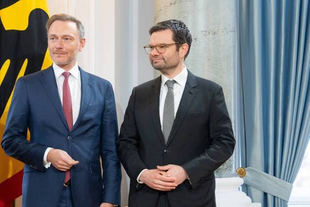 Marco Buschmann, Christian Lindner New Years Reception of Federal President Frank Walter Steinmeier, Federal Minister of Justice Marco Buschmann, Federal Minister of Finance Christian Lindner Berlin Berlin GER