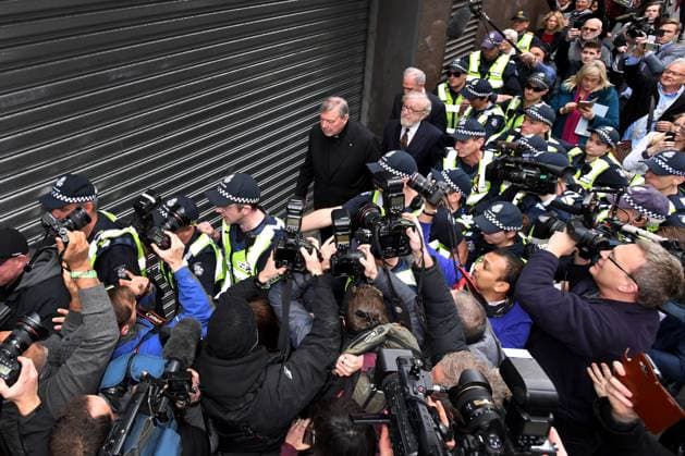 CARDINAL GEORGE PELL OBIT, ***Cardinal George Pell has died aged 81 in Rome, a week after mourning in St Peter s beside the body of Pope Emeritus Benedict*** Cardinal George Pell escorted by police departs the Melbourne Magistrates Court in Melbourne, Wednesday, July 26, 2017. Australia s most senior Catholic, Cardinal George Pell has made his first court appearance as he fights historical sexual offence charges. ( NO ARCHIVING, EDITORIAL USE ONLY, NO USE IN BOOKS WITHOUT CONSENT MELBOURNE VIC AUSTRALIA  Copyright: xJOExCASTROx 20230111001750922272