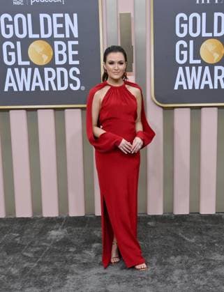 Cassie DiLaura arrives for the 80th annual Golden Globe Awards at the Beverly Hilton in Beverly Hills, California on Tuesday, January 10, 2023.  LAP20230110019 JIMxRUYMEN