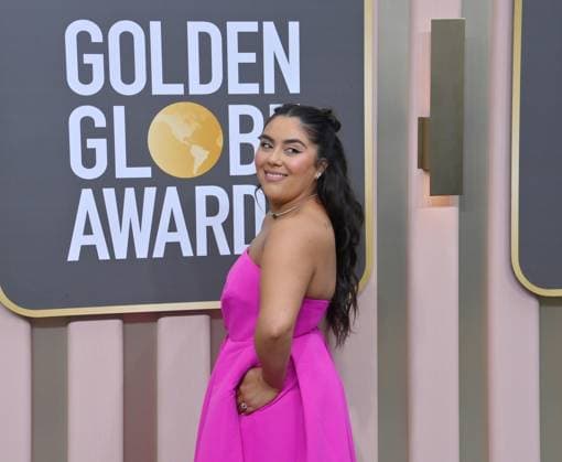 Emily Uribe arrives for the 80th annual Golden Globe Awards at the Beverly Hilton in Beverly Hills, California on Tuesday, January 10, 2023.  LAP20230110057 JIMxRUYMEN