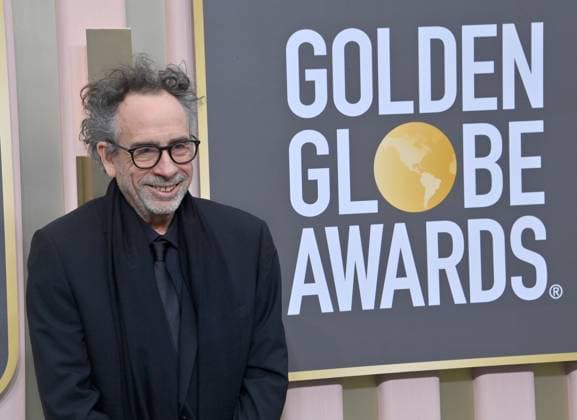 Tim Burton arrives for the 80th annual Golden Globe Awards at the Beverly Hilton in Beverly Hills, California on Tuesday, January 10, 2023.  LAP20230110063 JIMxRUYMEN