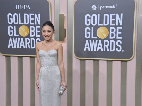 Li Jun Li arrives for the 80th annual Golden Globe Awards at the Beverly Hilton in Beverly Hills, California on Tuesday, January 10, 2023.  LAP20230110073 JIMxRUYMEN