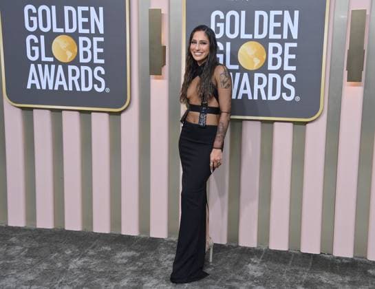 Tefi Pessoa arrives for the 80th annual Golden Globe Awards at the Beverly Hilton in Beverly Hills, California on Tuesday, January 10, 2023.  LAP20230110050 JIMxRUYMEN