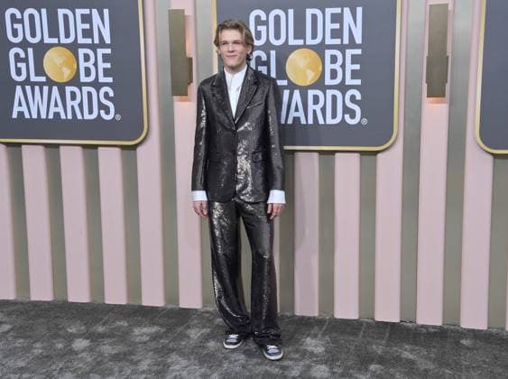 Davis Burleson arrives for the 80th annual Golden Globe Awards at the Beverly Hilton in Beverly Hills, California on Tuesday, January 10, 2023.  LAP20230110036 JIMxRUYMEN