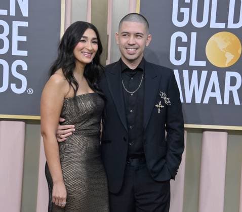 (L-R) Aleena Miller and Noel Miller arrive for the 80th annual Golden Globe Awards at the Beverly Hilton in Beverly Hills, California on Tuesday, January 10, 2023.  LAP20230110047 JIMxRUYMEN