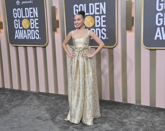 Bailey Bass arrives for the 80th annual Golden Globe Awards at the Beverly Hilton in Beverly Hills, California on Tuesday, January 10, 2023.  LAP20230110082 JIMxRUYMEN