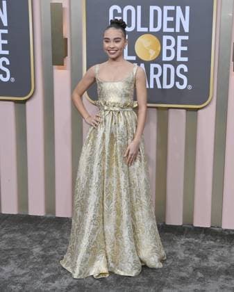 Bailey Bass arrives for the 80th annual Golden Globe Awards at the Beverly Hilton in Beverly Hills, California on Tuesday, January 10, 2023.  LAP20230110084 JIMxRUYMEN