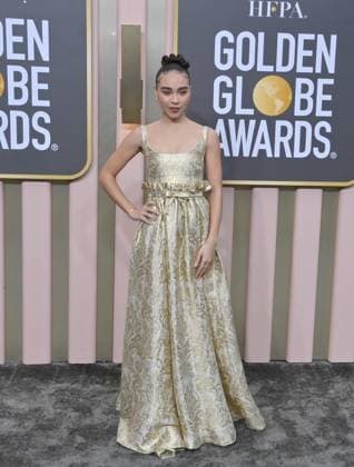 Bailey Bass arrives for the 80th annual Golden Globe Awards at the Beverly Hilton in Beverly Hills, California on Tuesday, January 10, 2023.  LAP20230110085 JIMxRUYMEN