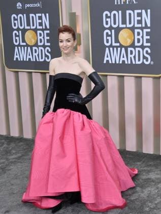 Britt Lower arrives for the 80th annual Golden Globe Awards at the Beverly Hilton in Beverly Hills, California on Tuesday, January 10, 2023.  LAP20230110112 JIMxRUYMEN
