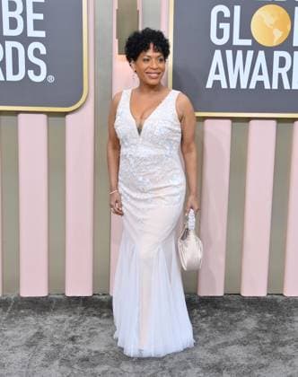 Liza Colón-Zayas arrives for the 80th annual Golden Globe Awards at the Beverly Hilton in Beverly Hills, California on Tuesday, January 10, 2023.  LAP20230110178 JIMxRUYMEN