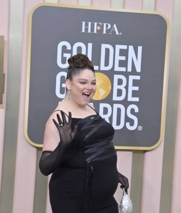Megan Stalter arrives for the 80th annual Golden Globe Awards at the Beverly Hilton in Beverly Hills, California on Tuesday, January 10, 2023.  LAP20230110190 JIMxRUYMEN