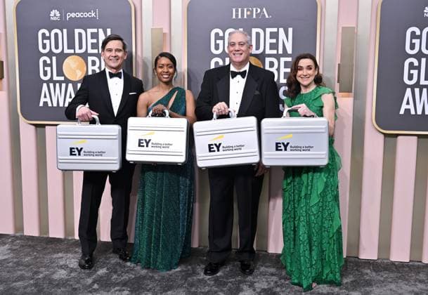 EY Accountants on the red carpet at the 80th Annual Golden Globe AwardsÂ® at the Beverly Hilton in Beverly Hills, CA on Tuesday, January 10, 2023  Copyright: xHFPAxPhotographerx 34467-010PLX