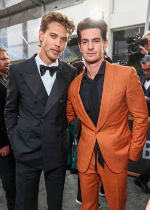 Austin Butler and Andrew Garfield on the red carpet at the 80th Annual Golden Globe AwardsÂ® at the Beverly Hilton in Beverly Hills, CA on Tuesday, January 10, 2023  Copyright: xHFPAxPhotographerx 34467-020PLX