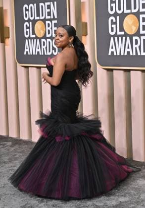 Quinta Brunson on the red carpet at the 80th Annual Golden Globe AwardsÂ® at the Beverly Hilton in Beverly Hills, CA on Tuesday, January 10, 2023  Copyright: xHFPAxPhotographerx 34467-028PLX