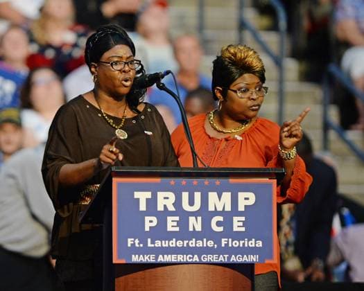 **FILE PHOTO** Diamond of Pro Trump duo Diamond and Silk Has Passed Away at 51. SUNRISE, FL - AUGUST 10: Diamond & Silk speak during Republican Presidential Candidate Donald Trump rally at The BB&T Center on August 10, 2016 in Sunrise Florida. Credit MPI04 MediaPunch Copyright: xMPI04x xMediaPunchx