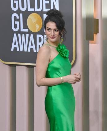 Jenny Slate arrives for the 80th annual Golden Globe Awards at the Beverly Hilton in Beverly Hills, California on Tuesday, January 10, 2023.  LAP20230110201 JIMxRUYMEN