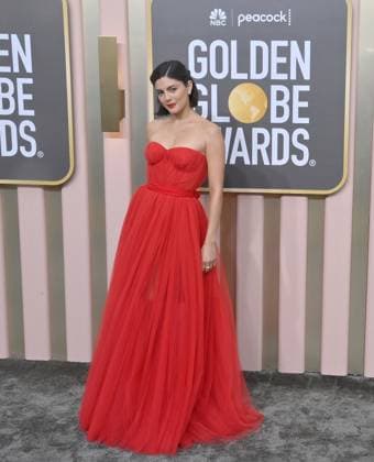 Monica Barbaro arrives for the 80th annual Golden Globe Awards at the Beverly Hilton in Beverly Hills, California on Tuesday, January 10, 2023.  LAP20230110210 JIMxRUYMEN
