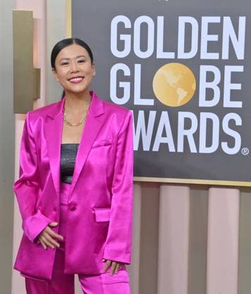 Domee Shi arrives for the 80th annual Golden Globe Awards at the Beverly Hilton in Beverly Hills, California on Tuesday, January 10, 2023.  LAP20230110225 JIMxRUYMEN