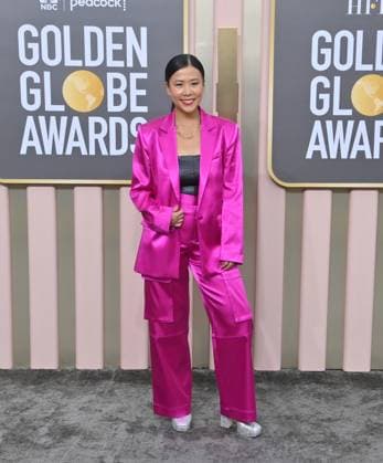 Domee Shi arrives for the 80th annual Golden Globe Awards at the Beverly Hilton in Beverly Hills, California on Tuesday, January 10, 2023.  LAP20230110227 JIMxRUYMEN