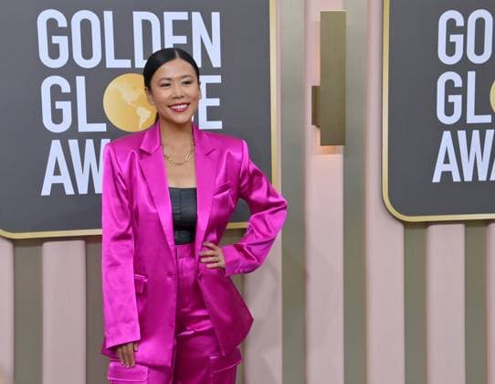 Domee Shi arrives for the 80th annual Golden Globe Awards at the Beverly Hilton in Beverly Hills, California on Tuesday, January 10, 2023.  LAP20230110228 JIMxRUYMEN