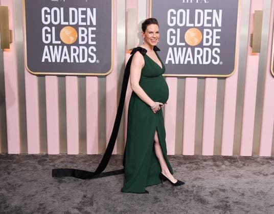 January 10, 2023, Los Angeles, California, United States: Hilary Swank attends the 80th Annual Golden Globe Awards, Arrivals held at The Beverly Hilton in Los Angeles on Jan 10, 2023. Los Angeles United States  - ZUMAc35_ 20230110_zaf_c35_146 Copyright: xGeorgexPimentelx