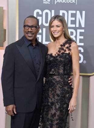 Eddie Murphy and Paige Butcher arrive for the 80th annual Golden Globe Awards at the Beverly Hilton in Beverly Hills, California on Tuesday, January 10, 2023.  LAP20230110344 JIMxRUYMEN