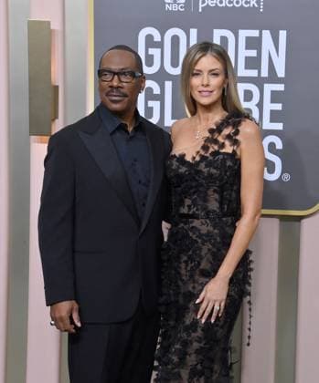 Eddie Murphy and Paige Butcher arrive for the 80th annual Golden Globe Awards at the Beverly Hilton in Beverly Hills, California on Tuesday, January 10, 2023.  LAP20230110343 JIMxRUYMEN
