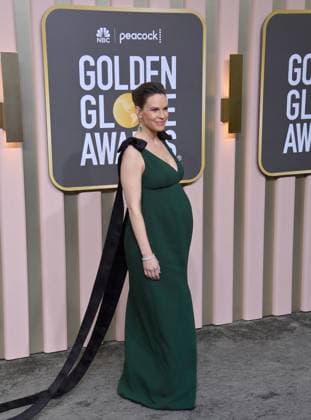 Hilary Swank arrives for the 80th annual Golden Globe Awards at the Beverly Hilton in Beverly Hills, California on Tuesday, January 10, 2023.  LAP20230110367 JIMxRUYMEN