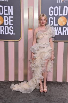 January 10, 2023, Los Angeles, California, United States: Michelle Williams attends the 80th Annual Golden Globe Awards, Arrivals held at The Beverly Hilton in Los Angeles on Jan 10, 2023. Los Angeles United States  - ZUMAc35_ 20230110_zaf_c35_157 Copyright: xGeorgexPimentelx