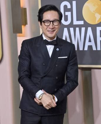 Ke Huy Quan arrives for the 80th annual Golden Globe Awards at the Beverly Hilton in Beverly Hills, California on Tuesday, January 10, 2023.  LAP20230110374 JIMxRUYMEN