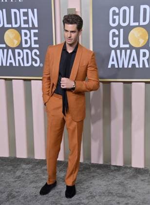 Andrew Garfield arrives for the 80th annual Golden Globe Awards at the Beverly Hilton in Beverly Hills, California on Tuesday, January 10, 2023.  LAP20230110484 JIMxRUYMEN